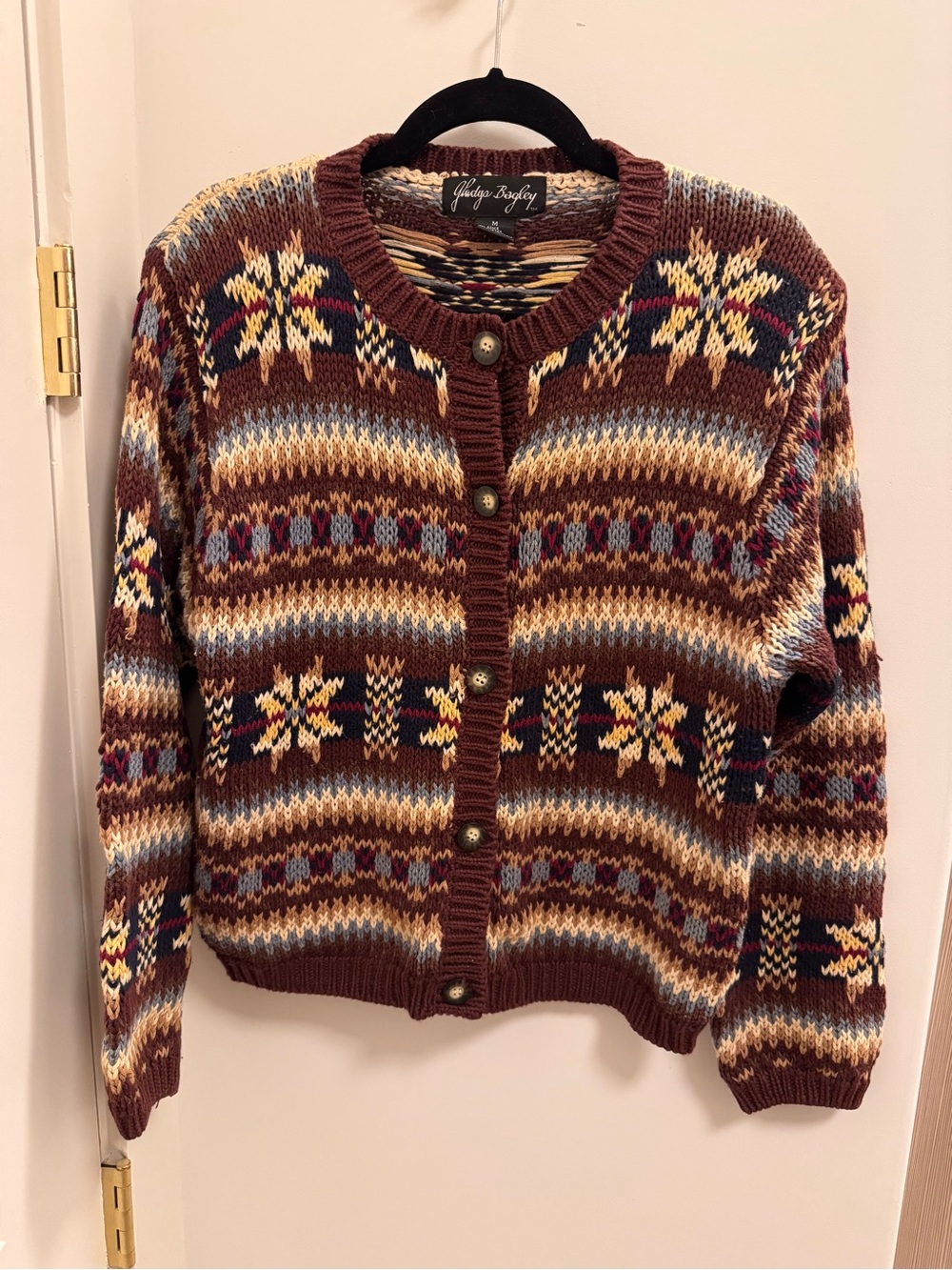 Vtg Judy Bagley Grandma Aesthetic Knit Sweater SzM Coastal Grandma Grandmacore